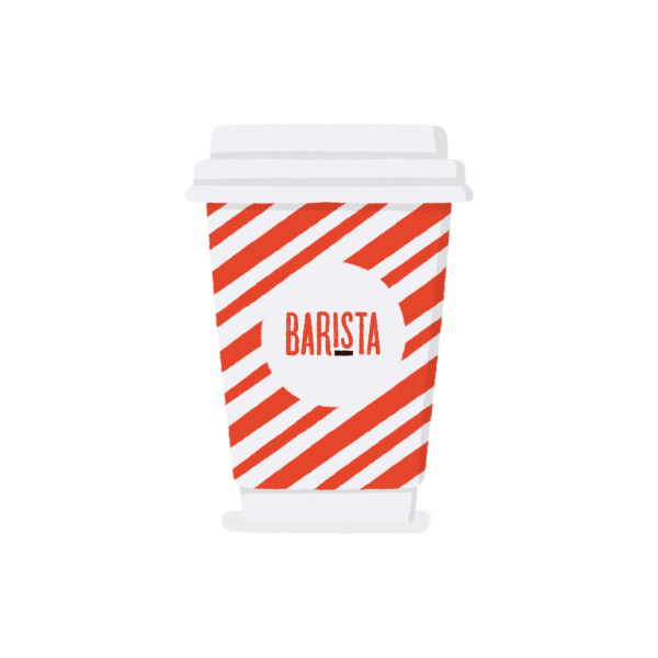 Barista coffee cup