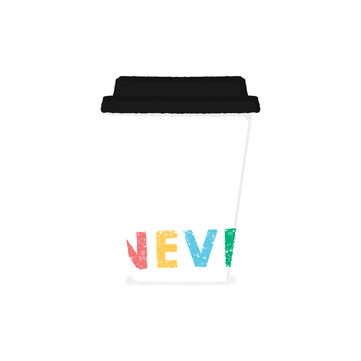 Never Coffee coffee cup